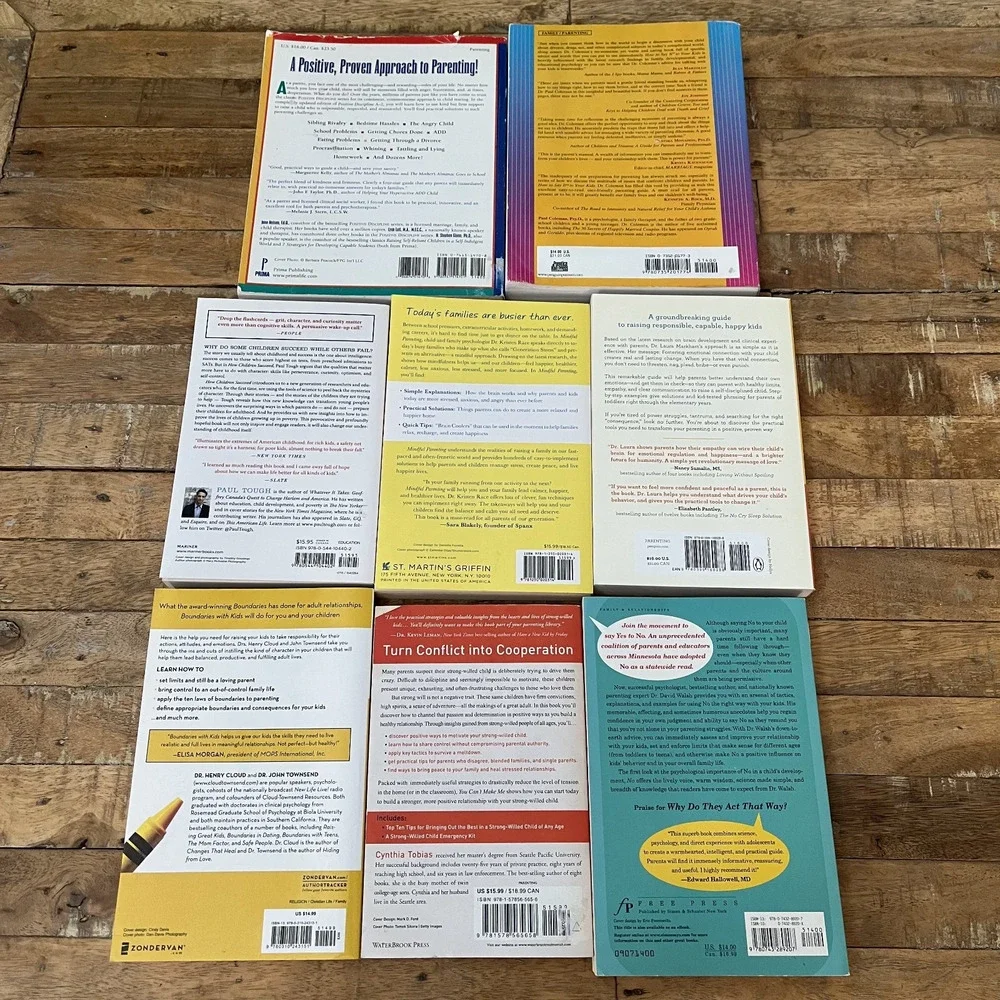 Parenting Books Raising Happy Children Lot of 8 Paper Cover MIndful Parenting